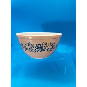 Vintage Pyrex 402 Colonial Mist Blue Scroll Mixing Bowl 1.5 Qt Corning USA
